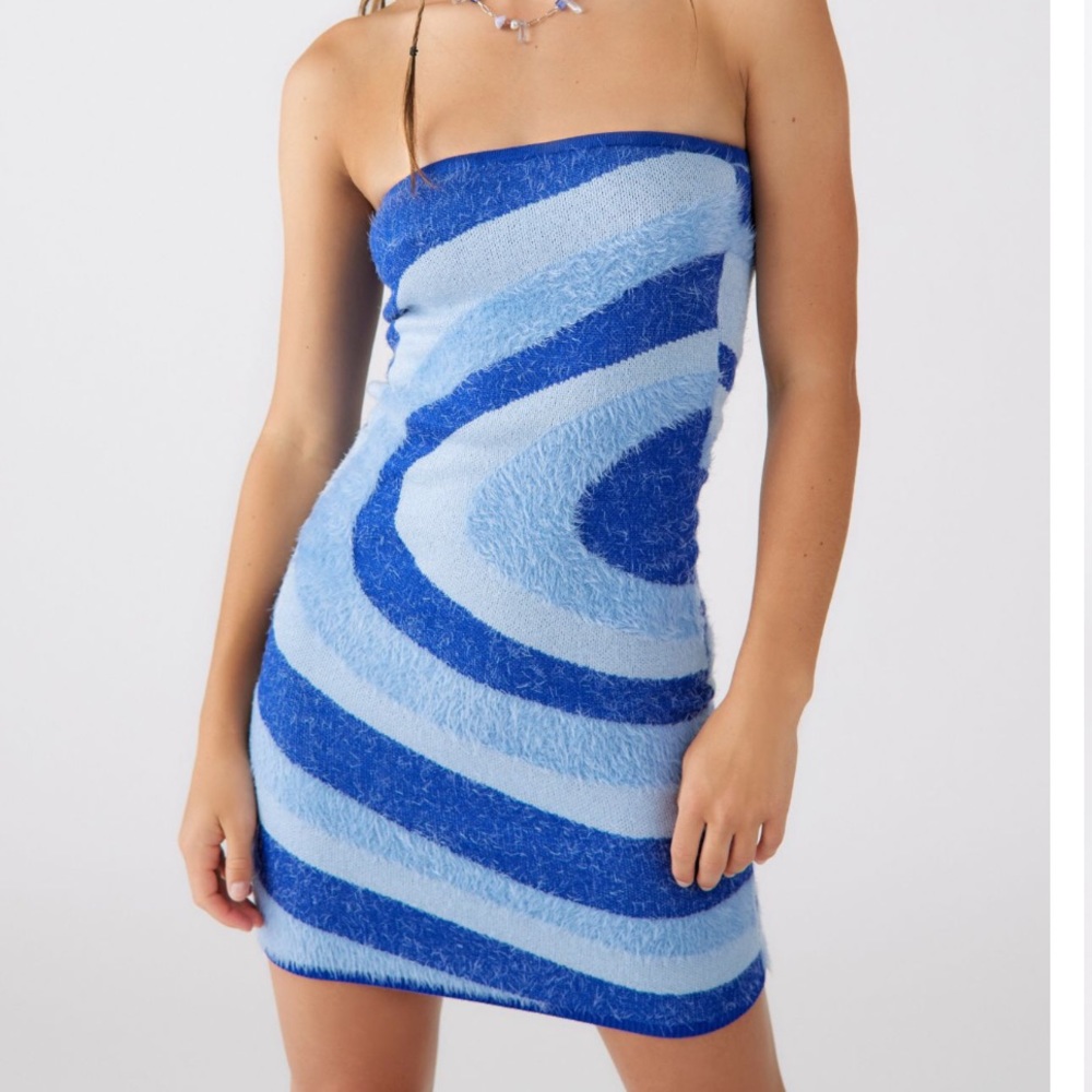 House of Sunny fuzzy tube dress